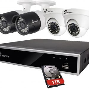 4CH CCTV 1080P Camerasysteem 4 Camera's met DVR 2.0MP HD-TVI Buiten / Binnen Beveiligingscamera's 1TB