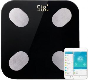 BELIFE® Slimme weegschaal (bluetooth) | 8 Lichaamsmetingen | Werkt met iOS en Android | Apple Health | Smart lichaamsanalyse fitness scale | GRATIS BATTERIJEN