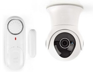 Dashview PT1080P bewakingscamera set | Draai/Kantel | Weer- Waterbestendig | 2-weg audio | Bewegingsdetectie & Notificatie| incl Deur/Raam Alarm 85db