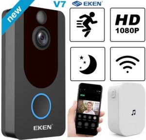 EKEN V7 HD video deurbel met camera + inclusief Samsung Oplaadbare Batterijen + Inclusief Gong + Nederlandse gebruiksaanwijzing