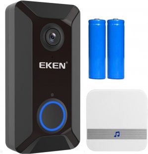 Eken - Ring Video Deurbel V6 + Accu`s en extra Gong - Nanders Webwinkel