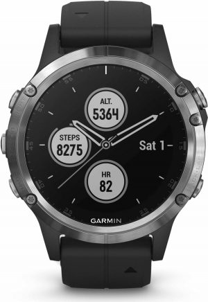 Garmin Fenix 5 Plus - GPS multisport smartwatch met polshartslagmeter - Ø 47 mm - Zilver/Zwart