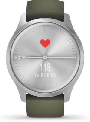 Garmin Vivomove Style - Smartwatch - Zilver/lichtgroen