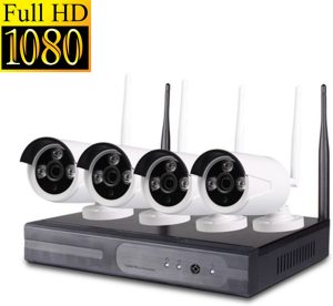 HD NVR Kit Beveiligingscamera Plug en Play camerasysteem 1,3 MP - 4 camera's WIT + 500 GB HARDE SCHIJF