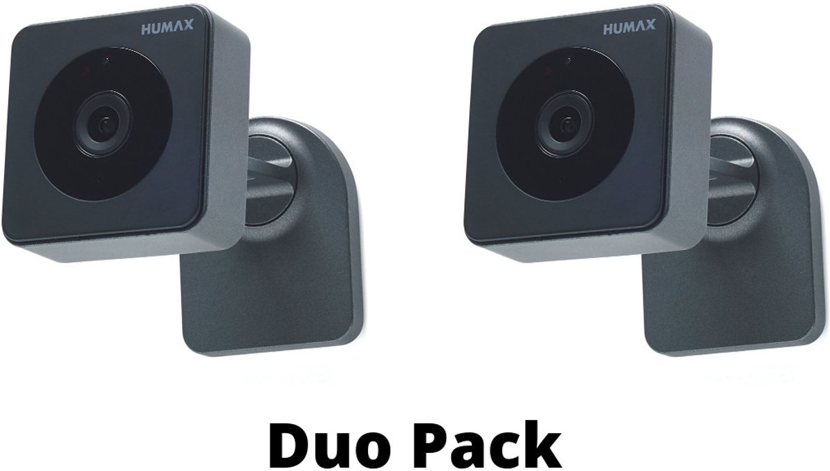 HUMAX EYE HD Cloud - Indoor IP-camera - Gratis Cloud Opslag- Duo Pack-Zwart