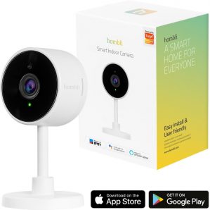 Hombli Slimme Beveiligingscamera voor Binnen - Wifi Camera - Bediening via Mobiele App - Alexa/Google Home/IFTTT/Tuya - Hombli Smart Life - Powered by Tuya