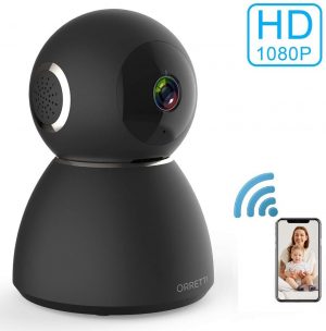 Orretti® X3 Cloud Wifi 2 MP Camera - Geluids- en Bewegingsdetectie - Babyfoon met camera - Zwart