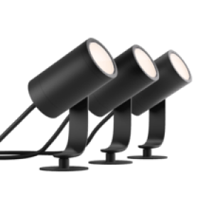 PHILIPS HUE Lily Starterkit Spot Zwart - 3 Pack