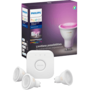 PHILIPS HUE Starterkit - wit en gekleurd licht - GU10