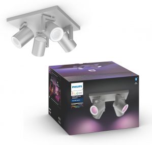 Philips Hue - Argenta - White and Color Ambiance - opbouwspot - 4 lichtpunten - aluminium - Bluetooth