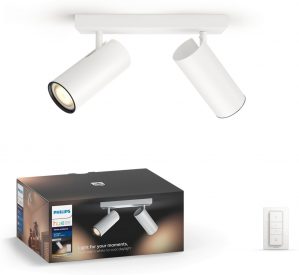 Philips Hue Buratto opbouwspot - warm tot koelwit licht - 2-lichts - wit
