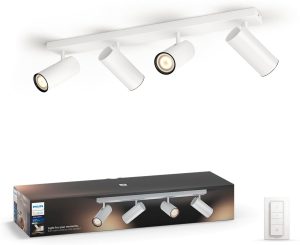 Philips Hue Buratto opbouwspot - warm tot koelwit licht - 4-lichts - wit