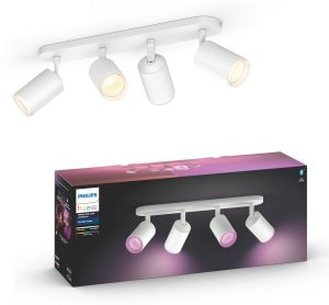 Philips Hue - Fugato - White and Color Ambiance - opbouwspot - 4 lichtpunten - wit - Bluetooth