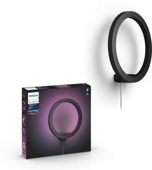 Philips Hue - Sana - White and Color Ambiance - Wandlamp - 1 Lichtpunt - zwart - 1 x 1500lm - Bluetooth