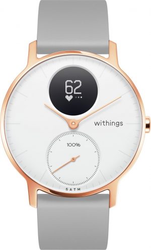 Withings Steel HR - Hybride smartwatch - Roségoud/Wit/Grijs - 36mm