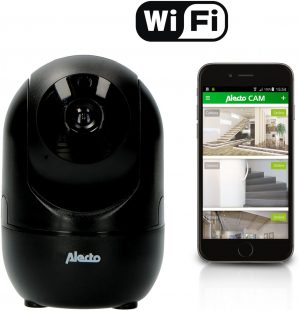 Alecto DVC-155IP Beweegbare wifi camera - Ideale wifi camera voor thuis | Zwart