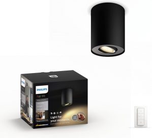 Philips Hue Pillar opbouwspot - warm tot koelwit licht - 1-lichts - zwart