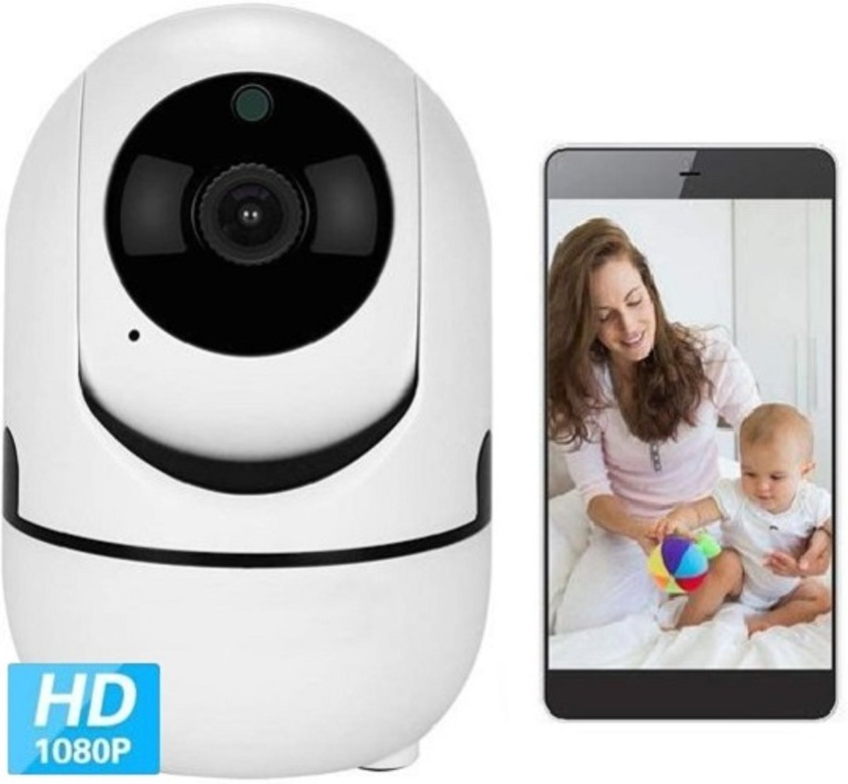 Babyfoon met camera - babyfoon - WIFI-Veilige Camera - Two-Way Audio - Nachtvisie - IOS & Android - Nieuw Model 2019