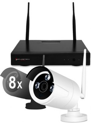 WiFi Camera set 8 x Bullet camera - 2MP 1080P HD - Draadloos