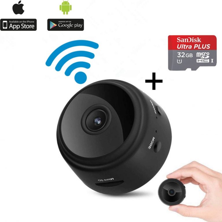 AyeWay® Mini Wifi Camera Met App Beveiligingscamera Bewakingscamera