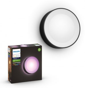 Philips Hue Daylo Outdoor wandlamp - White and Color Ambiance - zwart - Buiten