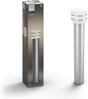 Philips Hue Tuar - Sokkellamp hoog - 1 Lichtpunt - RVS - 1 x 806lm