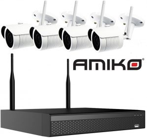 Amiko 2 Megapixel, 4 camera-4-kanaals wifi-camera Bundel 2MP