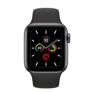 Apple Watch Series 5 (40 mm) Aluminium met zwarte sportband smartwatch
