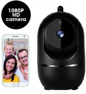 Baby Camera Zwart- Bestuurbare Wifi Beveiligingscamera met cloudopslag - Huisdier camera - 2 Megapixel Full HD - Tweerichtingscommunicatie - Bewegingsdetectie - Night vision - Rotatie pan/tilt - Gratis App