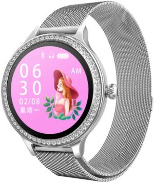 Belesy® - Luxe Smartwatch - Damesmodel -Zilver - Gratis zonnebril van Belesy cadeau.