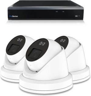 Bewakingscamera set met 3 x 4MP HD ColorSeries Dome camera - draadloos
