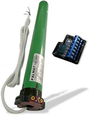 PALMAT rolluikmotor en mechanische afstelling inclusief Wifi-ontvanger (45 mm buismotor, adapters 60 mm, Kracht: 20 Nm)