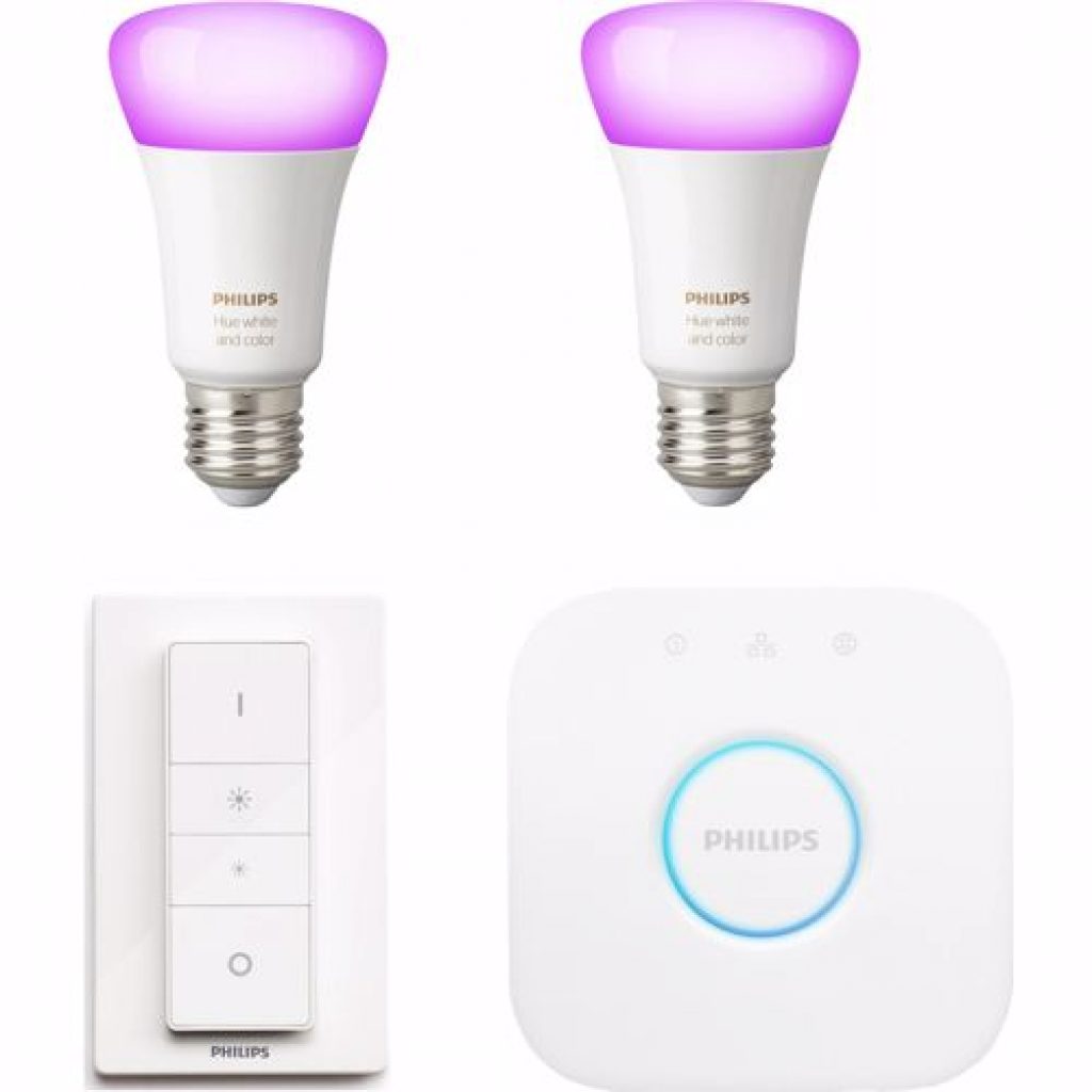 Philips Hue White & Color Ambiance E27 3er Starter Set incl. DimmerSwitch 3x800lm 75W