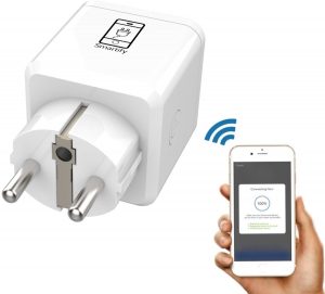 SMARTIFY Smart Plug - Slimme Stekker - Google Home (Google Assistant) - TIJDSCHAKELAAR & ENERGIEMETER Via Mobiele Applicatie - Amazon Alexa & IFTTT Compatible- Smart Home