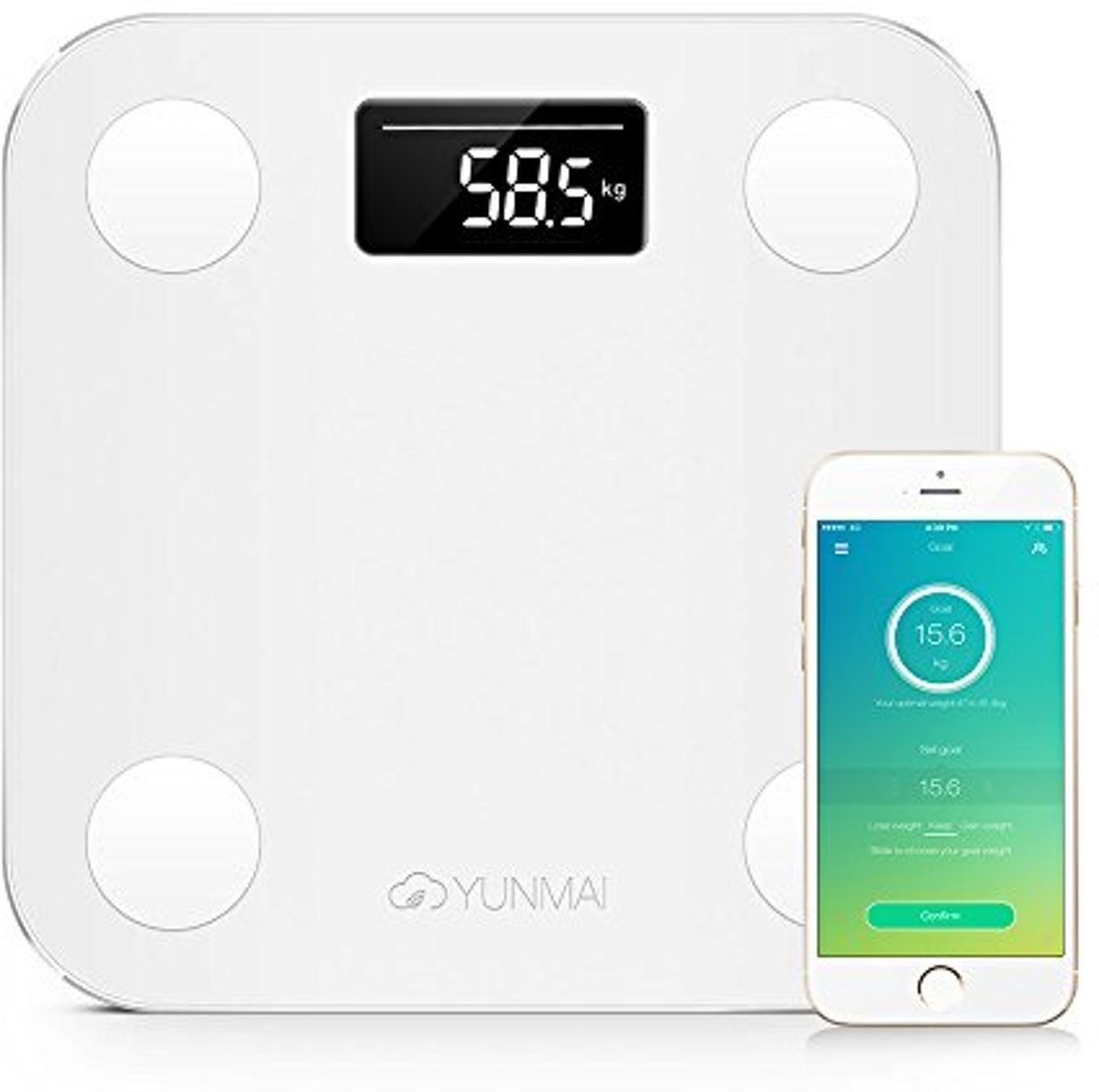 Yunmai Mini Smart - Lichaamsanalyseweegschaal - Wit