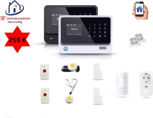 Home-Locking senioren draadloos smart alarmsysteem wifi,gprs,sms AC-05 set 1.