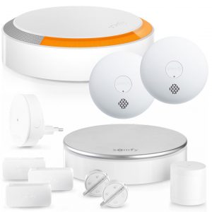 Somfy Home Alarm + Buitensirene + 2 Rookmelders
