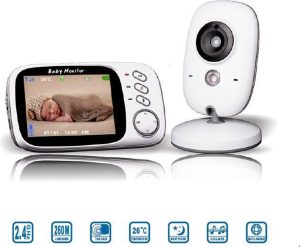 Babyfoon van JoLau met 3.2 inch display / groot bereik 260 meter
