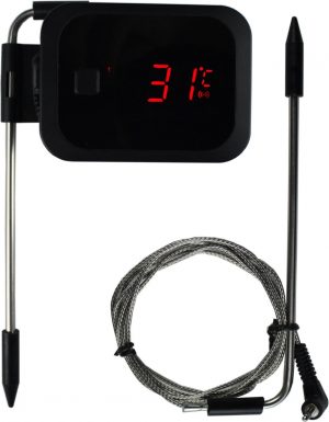 HEC Goodz Draadloze BBQ-thermometer, Bluetooth, thermometer voor grill/barbecue/oven/rookoven - 2x temperatuursondes - compatibel met iPhone en Android smartphone