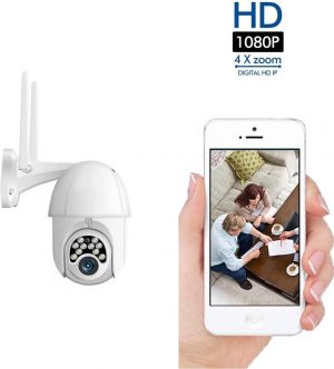 Kunststof behuizing Waterdichtheid IP66 WIFI Dome IP camera - buiten - draai- en kantelbaar - FULL HD 1080P