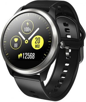 Nieuw - Belesy® Smartwatch Dual - 1,22 inch - full color screen - 6x sportmodus - zwart - siliconen - ECG en PPG