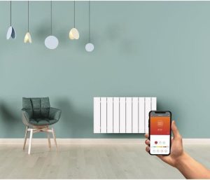 OCEANIC 1800 Watt Agaat Vaste elektrische radiator met vloeistofinertie - op afstand bediend - aangesloten