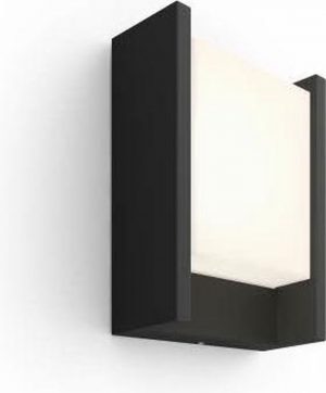 Philips Hue Fuzo wandlamp - White - zwart - breed - Buiten