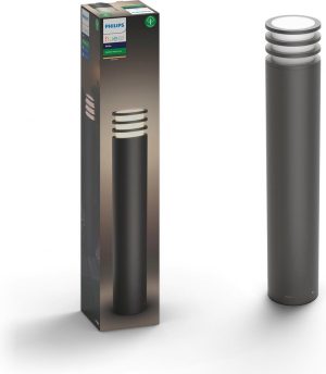 Philips Hue Lucca Sokkellamp - White - hoog - 1 Lichtpunt - antraciet - Buiten