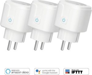 Wifi Smart Stekker - Stekkerdoos - Smart Plug - Slimme Stekker - Google Home - Amazon Alexa - IFTTT - Voor Smartphone - 2.4G - Wifi Stekker - Binnen en Buiten gebruik - Tijdschakelaar