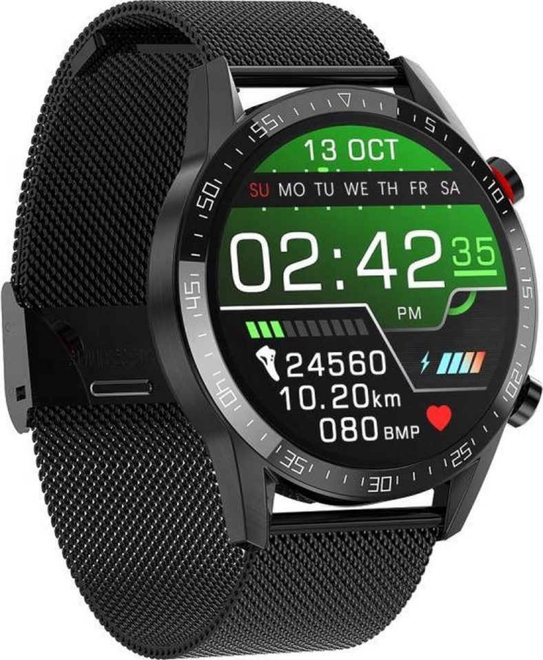 Belesy® Contact - Smartwatch heren - Smartwatch dames - Horloge - 1.3 inch - Kleurenscherm