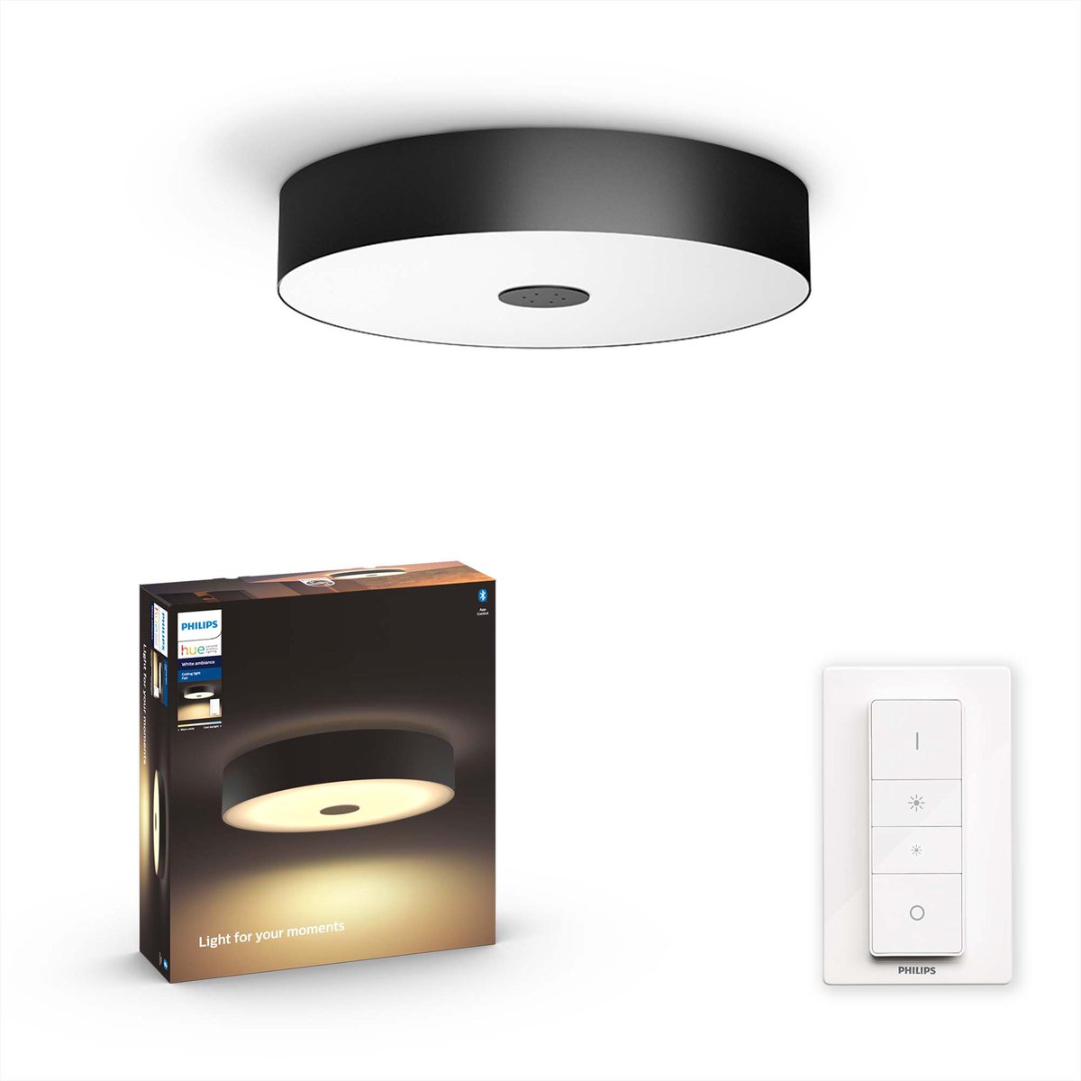 Philips Hue Fair plafondlamp - warm tot koelwit licht - zwart