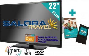 Salora 22" Travel TV 12/230 Volt Wifi + Joyne CI + Geprogr.