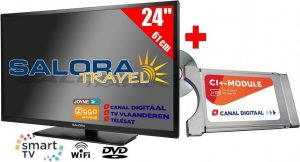 Salora 24" Travel TV 12/230 Volt Wifi + Canaldigitaal Cam701