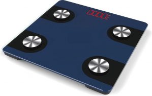 FitAge Weegschaal Personenweegschaal - Lichaamsanalyse Digitaal - Slimme Weegschaal - Vetpercentage Meter - Smart Scale - Vetmeter - Donkerblauw